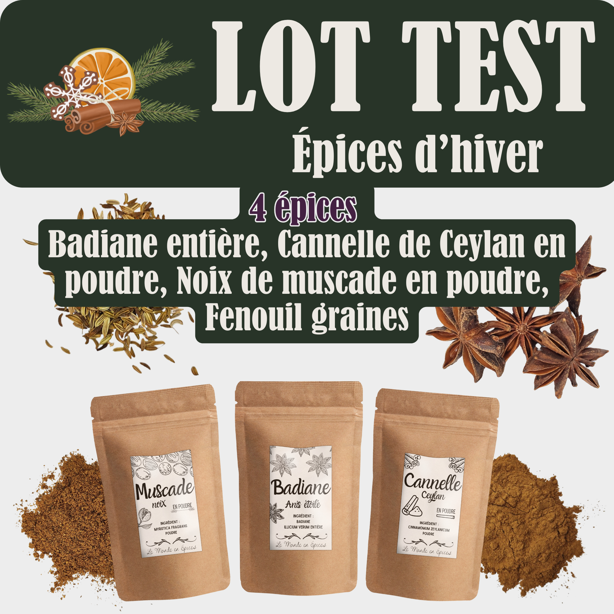 Juego de 4 especias de invierno - 4 x 20 g